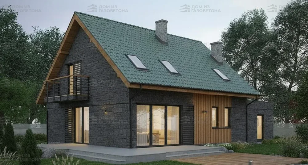 Проект Двухэтажный дом 14 на 10, 157 м2