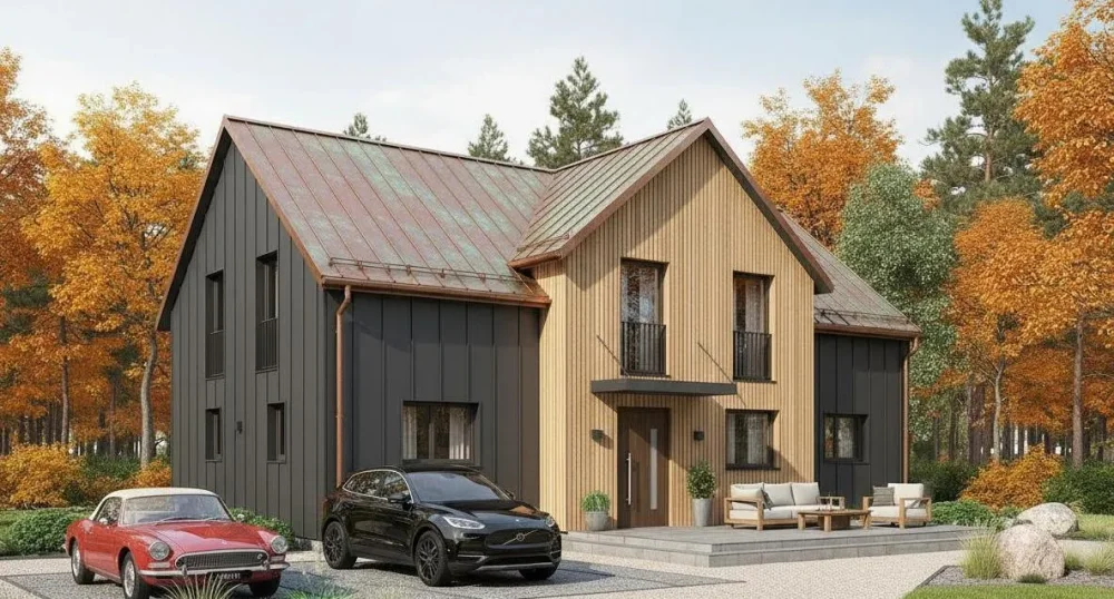 Проект Двухэтажный дом 14 на 14, 291 м2