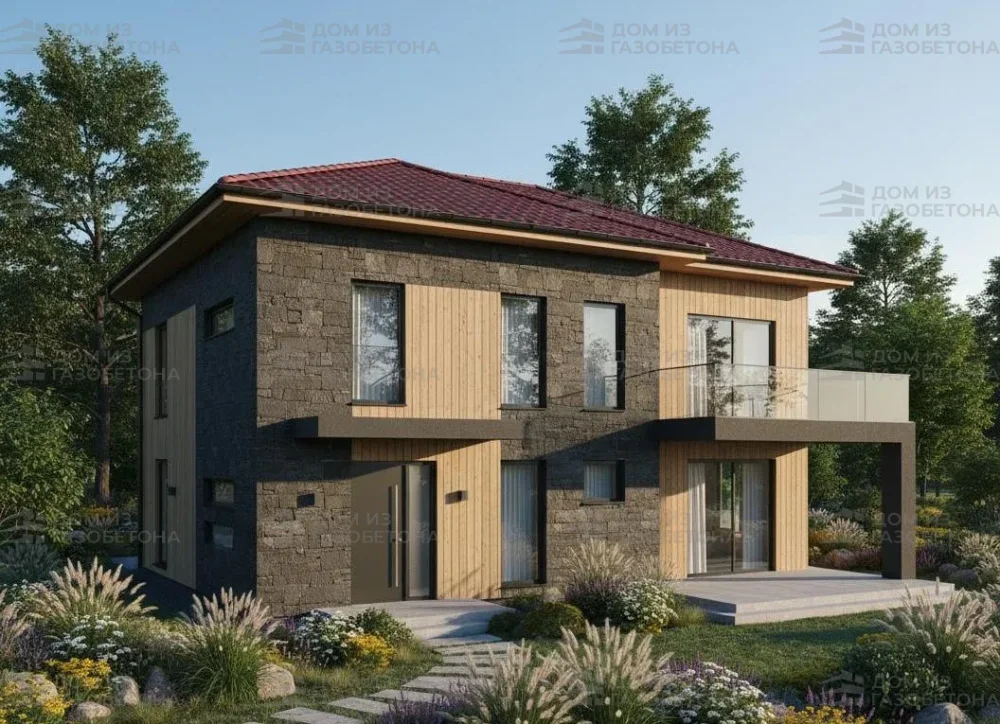 Проект Двухэтажный дом 12 на 11, 127 м2