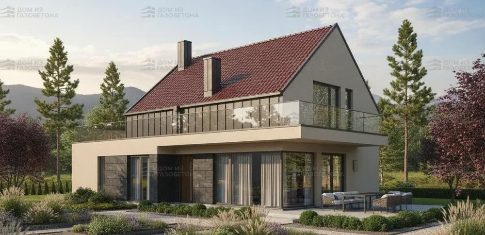 Проект Двухэтажный дом 14 на 11, 145 м2