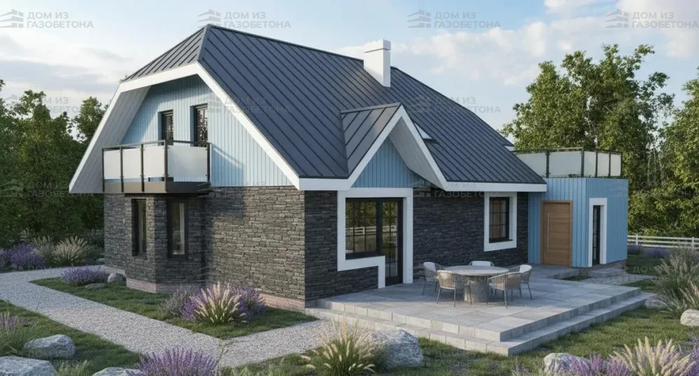 Проект Двухэтажный дом 14 на 14, 181 м2