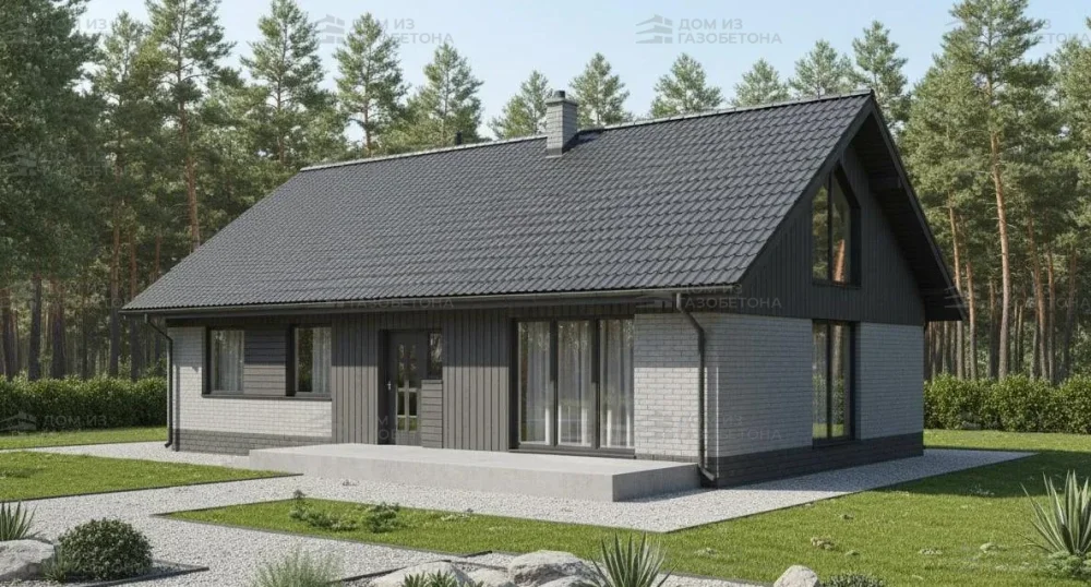 Проект Одноэтажный дом 13 на 11, 110 м2