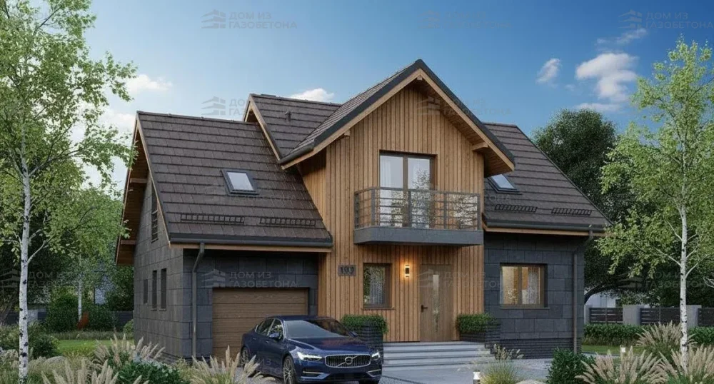 Проект Двухэтажный дом 12 на 10, 173 м2